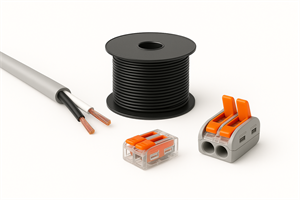 Провод, кабель, клеммы и сопутствующие материалы