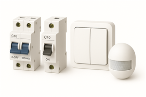 Электроустановка, розетки, выключатели, автоматы