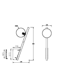 Настенный светильник (бра) Maytoni MOD175WL-01B MOD175WL-01B - фото 101234