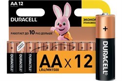 Батарейки Duracell Basic LR6 АА пальчиковые 12BL (блистер 12шт) 5000394203334 - фото 102865