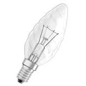 Свеча SYLVANIA TW Candle  25W 240V Cl E14 (  витая прозрачная) - лампа 0011403 - фото 10311