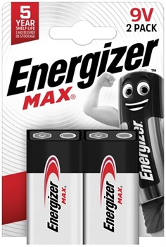 Батарейки ENERGIZER MAX 6LR61/9V BL2 Крона (блистер 2шт) 7638900426533 - фото 103458