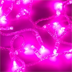 Светодиодная гирлянда ARD-STRING-CLASSIC-10000-CLEAR-100LED-FLASH PINK (230V, 7W) (Ardecoled, IP65) 025792 - фото 105630