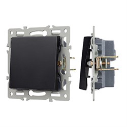 Механизм выключателя одноклавишный непроходной SWT-MK01-PL-BK (250V, 16A) (Arlight, -) 043711 - фото 108167