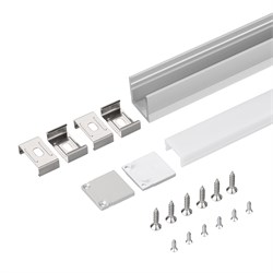 Профиль с экраном SL-SLIM20-H20-2000 ANOD+OPAL (Arlight, Алюминий) 036836 - фото 108294