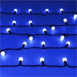 Светодиодная гирлянда ARD-BALL-CLASSIC-D23-10000-BLACK-80LED BLUE (230V, 3.5W) (Ardecoled, IP65) 025600 - фото 110428