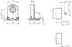 Патрон 27700 VS   G13 сквозной h23 боковые защёлки+стопор 109330 - фото 11140