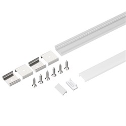 Профиль с экраном SL-SLIM-H7-2000 ANOD+OPAL (Arlight, Алюминий) 036834 - фото 111610