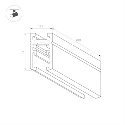 Трек MAG-MICROCOSM-TRACK-1115-2000 (BK) (Arlight, IP20 Металл, 3 года) 043050 - фото 112797