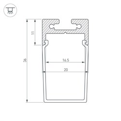 Профиль SL-LINE-2011-2000 ANOD (Arlight, Алюминий) 019257 - фото 118912