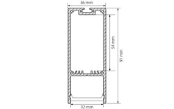 Профиль с экраном SL-LINE-3691-2500 ANOD+OPAL (Arlight, Металл) 020464 - фото 119095