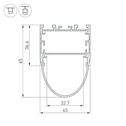 Профиль ARH-LINE-B-3652-2000 ANOD (Arlight, Алюминий) 036347 - фото 122413