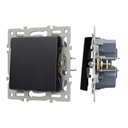 Механизм выключателя одноклавишный перекрёстный SWT-MKX1-PL-BK (250V, 16A) (Arlight, -) 043719 - фото 124405