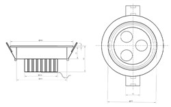 Светильник IM-85AW Day White 30deg (3x2W, 220V) (Arlight, -) 015959 - фото 124864