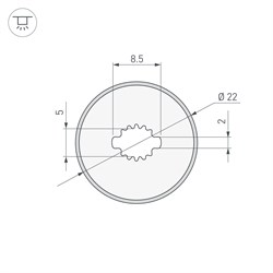 Силиконовый профиль WPH-FLEX-D22-360deg-S8-5m BLACK (Arlight, Силикон) 045866 - фото 124915