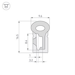 Силиконовый профиль WPH-FLEX-0817-SIDE-S8-10m WHITE (Arlight, Силикон) 040827 - фото 125366