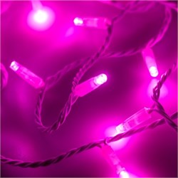 Светодиодная гирлянда ARD-STRING-CLASSIC-10000-WHITE-100LED-FLASH PINK (230V, 7W) (Ardecoled, IP65) 025822 - фото 125718