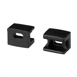 Заглушка PLINTUS-FANTOM-BENT BLACK с отверстием (Arlight, Пластик) 043905 - фото 126207