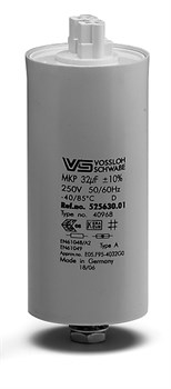 Конденсатор _WTB 32 мкФ ±5% 250V  d35 l135  M8x10 (Алюм. корпус/Wago/-40C...+85C)   500319.01 - фото 12627