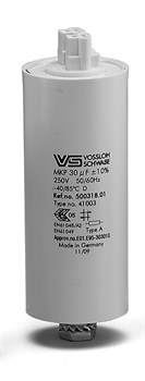 Конденсатор _WTB 20 мкФ ±5% 250V  d35 l95 M8x10 (Пласт. корпус/Wago/-40C...+85C)   500316.88 - фото 12633