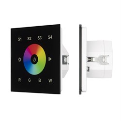 INTELLIGENT ARLIGHT Сенсорная панель DALI-901-11-1G-4SC-RGBW-DT8-IN Black (BUS/230V) (IARL, IP20 Пластик, 3 года) 037199 - фото 126703