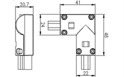 Соединитель угловой ARL-CLEAR-Mini-90 (16x8mm) (Arlight, Металл) 022705 - фото 126758
