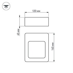 Светильник LGD-Wall-Frame-2G-5W Warm White (Arlight, IP54 Металл, 1 год) 020842 - фото 127064