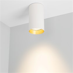 Светильник накладной SP-POLO-R85-1-15W Warm White 40deg (White, Gold Ring) (Arlight, IP20 Металл, 3 года) 022942 - фото 127531