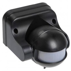 Датчик движения ИК настенный 1100w 180 гр. 12м IP44 черный (ДД 009 чер.) М03230 - фото 12770