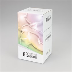 Светодиодная гирлянда ARD-STRING-CLASSIC-20000-BLACK-200LED-MILK-SYNC RGB (230V, 13W) (Ardecoled, IP65) 028205 - фото 128354