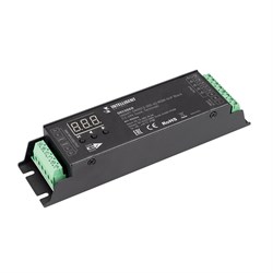 INTELLIGENT ARLIGHT Декодер SMART-DMX512-305-63-RDM-SUF Black (12-48V, 5x4A, Terminal) (IARL, IP20 Металл, 5 лет) 036244 - фото 128404