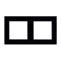 Рамка стеклянная FRM-GLARE-GS-2-BK (Arlight, -) 043797 - фото 128565