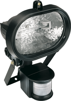 Прожектор FL- 1005G      150W MAX Черный, овал. с датчиком движ -    (БЕЗ ЛАМПЫ) АКЦИЯ! 664006 - фото 12872