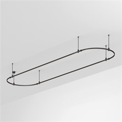 Трек ART-APRIORI-OVAL-ROD-400-4000x1000 (BK) (Arlight, IP20 Металл, 3 года) 048512 - фото 130731