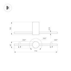 Светильник SP-PICASO-M-TURN-L700-12W Warm3000 (GD, 100 deg, 230V) (Arlight, IP20 Металл, 3 года) 036501 - фото 130935