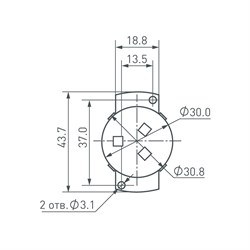 Флэш-модуль SOLEX-DMX-D30-3LED-12V RGB с держателем (Arlight, Герметичный) 027984 - фото 131281