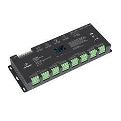 Декодер SMART-DMX-SUF (12-24V, 24x5A, XLR3, RJ45) (Arlight, IP20 Металл, 5 лет) 033769 - фото 133345