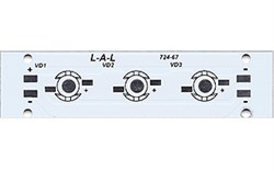 Плата 100x25-3Е Emitter (3x LED, 724-67) (Turlens, -) 011096 - фото 135036