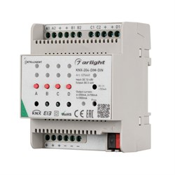 INTELLIGENT ARLIGHT Диммер KNX-204-DIM-DIN (12-48V, 8x0.35/4x0.7/2x1A) (IARL, IP20 Пластик, 2 года) 025660-1 - фото 135127