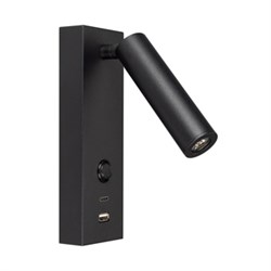 Светильник SP-BED-CHARGE-S60x125-3W Warm3000 (BK, 20 deg, 230V, USB-A, USB-C) (Arlight, IP20 Металл, 3 года) 029629(1) - фото 135632