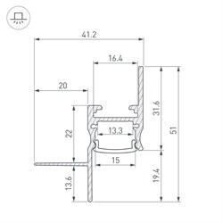 Профиль СEIL-S14-SHADOW-T-2000 WHITE (Arlight, Алюминий) 040778 - фото 141872