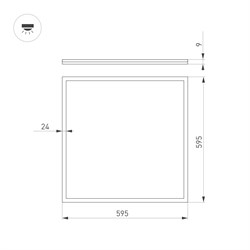 Панель DL-B600x600A-40W White (Arlight, IP40 Металл, 3 года) 021944 - фото 143175