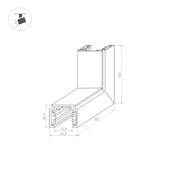 Коннектор угловой MAG-ORIENT-CON-2620-L90-EXT (WH, внешний) (Arlight, IP20 Металл, 3 года) 037326 - фото 143536