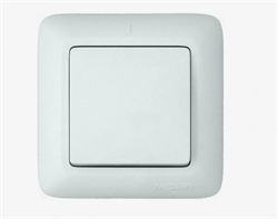 ПРИМА Выключатель одноклавишный скрытый 250В 6А белый S16-057-B - фото 143729