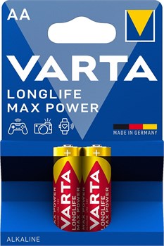 Батарейки VARTA LONGLIFE MAX POWER LR06/АА BL2 (блистер 2шт) 4008496114764 - фото 143883