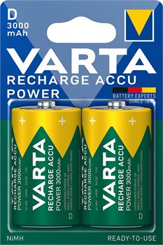 Аккумулятор VARTA POWER R2U D 3000мАч (блистер 2шт) 4008496550777 - фото 144020