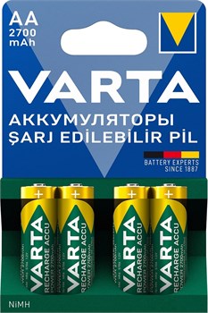 Аккумулятор VARTA POWER LR06 АА 2700mAh BL4 (блистер 4шт) 4008496528547 - фото 144101