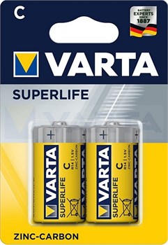 Батарейки VARTA SUPERLIFE 2014 R14 С BL2 (блистер 2шт) 4008496556304 - фото 144155