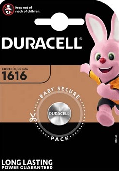 Элемент питания DURACELL CR1616 BL1 (блистер 1шт) 5000394030336 - фото 144552