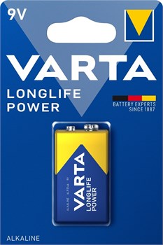 Батарейки VARTA LONGLIFE POWER 9V Крона BL1 (блистер 1шт) 4008496559862 - фото 144742